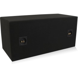 BELVA BBX112BK 1.842 cu ft. Single 12" Ported Car Subwoofer Box Enclosure with Custom Black Baffle