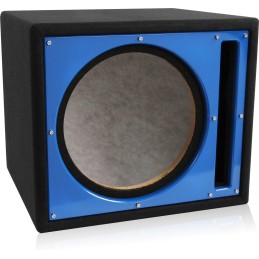 BELVA BBX112BK 1.842 cu ft. Single 12" Ported Car Subwoofer Box Enclosure with Custom Black Baffle