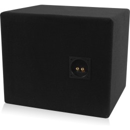 BELVA BBX112BK 1.842 cu ft. Single 12" Ported Car Subwoofer Box Enclosure with Custom Black Baffle