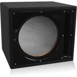 BELVA BBX112BK 1.842 cu ft. Single 12" Ported Car Subwoofer Box Enclosure with Custom Black Baffle