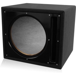 BELVA BBX112BK 1.842 cu ft. Single 12" Ported Car Subwoofer Box Enclosure with Custom Black Baffle