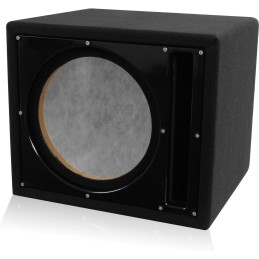 BELVA BBX112BK 1.842 cu ft. Single 12" Ported Car Subwoofer Box Enclosure with Custom Black Baffle