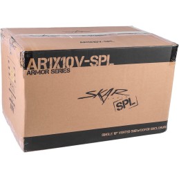 Skar Audio AR1X12V Single 12" Universal Fit Armor Coated Ported Subwoofer Box with Kerf Port