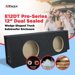 Bbox Dual Sealed 12 Inch Subwoofer Enclosure - Pro Series Dual Sealed Car Subwoofer Boxes & Enclosures - Premium Subwoofer Box