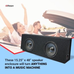 Bbox Dual Sealed 12 Inch Subwoofer Enclosure - Pro Series Dual Sealed Car Subwoofer Boxes & Enclosures - Premium Subwoofer Box