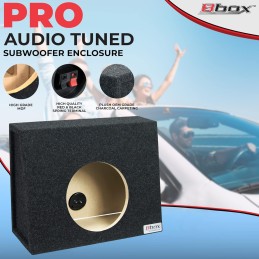 Atrend Bbox Single Sealed 12 Inch Subwoofer Enclosure - Car Subwoofer Boxes & Enclosures - Made in USA Premium Subwoofer Box