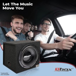 Atrend Bbox Single Sealed 15 Inch Subwoofer Enclosure - Car Subwoofer Boxes & Enclosures - Premium Subwoofer Box Improves Audio