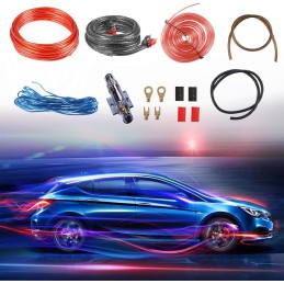 YeenGreen 8GA Kfz Verstärker Kabelsatz, 15 Stück Verstärker Endstufe Kabel, Car Audio Wire, Installations-Set Verstärker Auto,