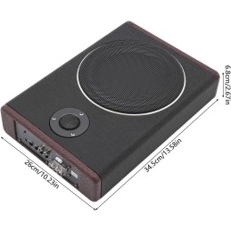 DJOAIUYF 8'' 600 Watt Auto Untersitz Subwoofer Flach Car Aktiv Bassbox Lautsprecher Auto Untersitz Active Stereo VerstäRker