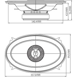 JBL Stage3 6427 2-Wege Auto Lautsprecher Set von Harman Kardon - 175 Watt ovale KFZ Autolautsprecher Boxen - groß 4" x 6" - 10 x