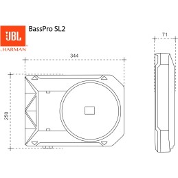 JBL BassPro SL2 Aktiv Subwoofer Auto Set - Car hifi Untersitz Bassbox Gehäuse mit Bassreflex Woofer box groß 200mm und 125 Watt