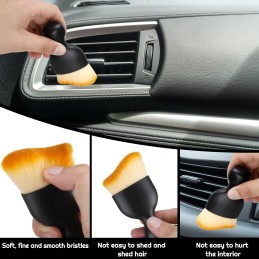 Firtink 5 PCS Car Detailing Brush Set, Car Interior Detailing Brushes Auto Ultra-Soft Detail Cleaning Brush Dust Removal Brushes