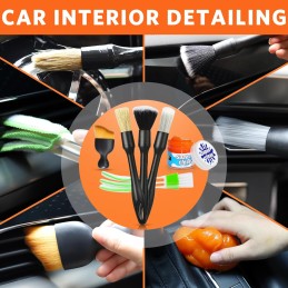 KEYAYE 25 Pcs Car Cleaning Kit, Car Detailing Kit with Ultra-Soft Car Detailing Brushes, Car Washing Kit with Microfibre