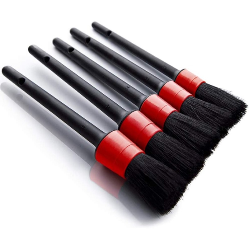 Auto Car Detailing Brush Set(Set of 5)- Automotive Detail Cleaning Brushes For Cleaning Wheels, Engine, Interior, Emblems,