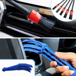 URAQT Rreinigung Pinsel Auto, 15 PCS Reinigung Bürsten Auto und Mikrofasertücher für Reifen und Autoscheibe, Auto Reinigung Set