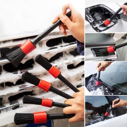 Auto Car Detailing Brush Set(Set of 5)- Automotive Detail Cleaning Brushes For Cleaning Wheels, Engine, Interior, Emblems,