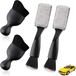 Auto Interior Dusting Brush,4 Pcs Car Interior Dust Sweeping Soft Brush,Woobrooch Car Detailing Cleaning Brush,Universal Car