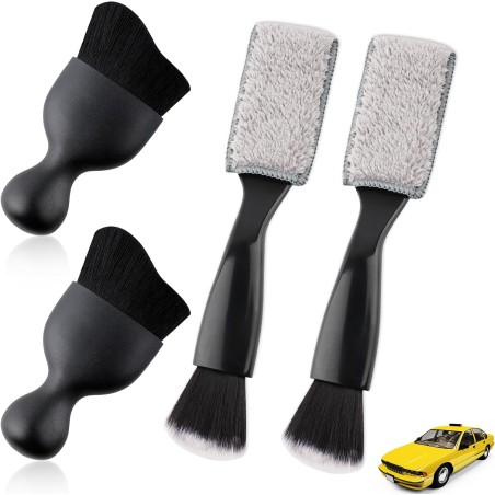 Auto Interior Dusting Brush,4 Pcs Car Interior Dust Sweeping Soft Brush,Woobrooch Car Detailing Cleaning Brush,Universal Car