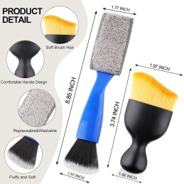 Auto Interior Dusting Brush,4 Pcs Car Interior Dust Sweeping Soft Brush,Woobrooch Car Detailing Cleaning Brush,Universal Car