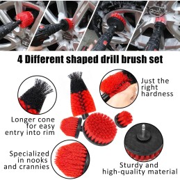 Car Detailing Kit, 18Pcs Reliable Car Cleaning Kit includes Various of Soft-bristled Car Detailing Brushes for Cleaning