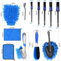 Didilor Car Cleaning Kit 12PCS Car Detailing Kit Wheel Cleaning Brush Tyre Brush Wire Brush Exterior and Interior car washing