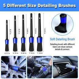 MKAEYYO 10 Piece Car Detailing Brush Kit - Car Cleaning Kit, Car Detailing Brushes, Soft Car Interior Brushes, Car Detailing Set