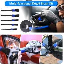 MKAEYYO 10 Piece Car Detailing Brush Kit - Car Cleaning Kit, Car Detailing Brushes, Soft Car Interior Brushes, Car Detailing Set