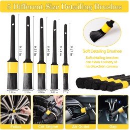 27Pcs Car Detailing Kit, Car Detailing Brush Set, Auto Detailing Drill Brush Set, Car Detailing Brushes, Car Wash Kit, Car