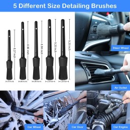 27Pcs Car Detailing Kit, Car Detailing Brush Set, Auto Detailing Drill Brush Set, Car Detailing Brushes, Car Wash Kit, Car