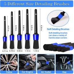 27Pcs Car Detailing Kit, Car Detailing Brush Set, Auto Detailing Drill Brush Set, Car Detailing Brushes, Car Wash Kit, Car