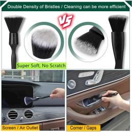 Car Interior Duster Detail Brush Cleaning Gel Kit, Soft Dash Vent Dusting Car Slime Putty Detailing Brushes Accessories