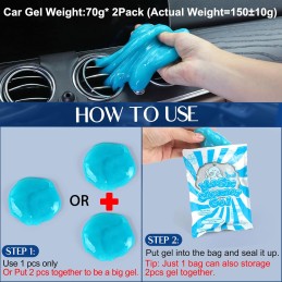 Car Interior Duster Detail Brush Cleaning Gel Kit, Soft Dash Vent Dusting Car Slime Putty Detailing Brushes Accessories