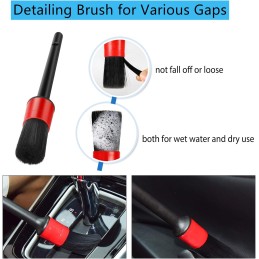 Car Interior Duster Detail Brush Cleaning Gel Kit, Soft Dash Vent Dusting Car Slime Putty Detailing Brushes Accessories