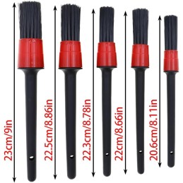 Car Detailing Brushes - 5 Pcs Car Brushes for Detailing, Auto Detailing Brushes for Cleaning Wheels, Interior, Exterior,