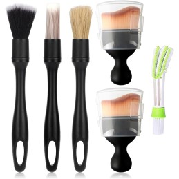 MOSTFUN 6 PCS Car Detailing Brushes Set, Car Cleaning Brush Car Interior Detailing Brush Ultra Soft Cleaning Brush Dust Removal