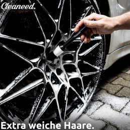 Cleaneed PREMIUM Detailing Pinsel Set [5 STÜCK] – Schonende & einfache Reinigung - Universal anwendbar - Für Alufelgen, Auto