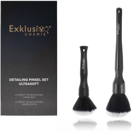 Exklusiv Chemie Detailing Pinsel Set Ultrasoft | Auto Reinigungspinsel 2er Set |Für empfindliche Oberflächen | Professionelle