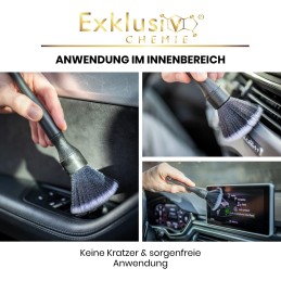 Exklusiv Chemie Detailing Pinsel Set Ultrasoft | Auto Reinigungspinsel 2er Set |Für empfindliche Oberflächen | Professionelle