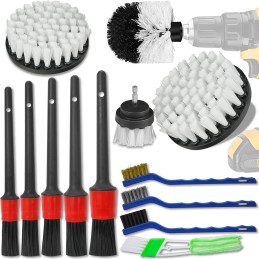 GOH DODD 13 Pieces Car Cleaning Kit, Auto Detailing Brush Set for Cleaning Wheels, Interior, Exterior, Leather, Dashboard, Air