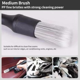 QioTceen Car Detailing Brush Set - 4-Piece Kit for Interior & Exterior Cleaning - Premium Car Wash Brushes for Professional