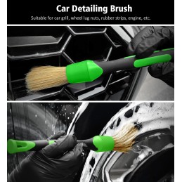 YeewayVeh Detailing Brush Set, 3Pack Car Detailing Brushes for Dashboard Engine Bay Air Vents Leather Seat Wheel Vehicle