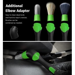 YeewayVeh Detailing Brush Set, 3Pack Car Detailing Brushes for Dashboard Engine Bay Air Vents Leather Seat Wheel Vehicle