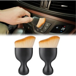 URAQT Car Interior Cleaning Brush, 2 Pcs Car Detailing Brushes Duster with Soft Bristles, No Scratch Cleaning Brushes Duster,