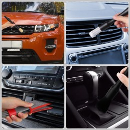 6 in 1 Auto Detailingbürste, 5 Stile Auto Innenreinigung Weiche Bürste, Feine Staubpinsel Autowaschbürste Detailing Pinsel