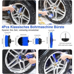 Herrfilk Auto Reinigungsset, 20 Pcs Autopflege Set, Auto Detailing Pinsel Auto Waschset für Auto Reinigung Innenraum und Außen,