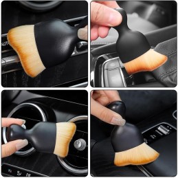 intellitoy Cleaning Brush Car Detailing Brush with Cover 2pcs Multi-function Soft-Bristled Cleaning Brushes Dusting Brush