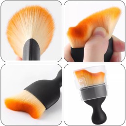 intellitoy Cleaning Brush Car Detailing Brush with Cover 2pcs Multi-function Soft-Bristled Cleaning Brushes Dusting Brush