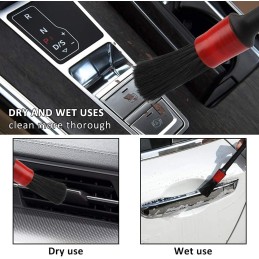 10 Pieces Car Detail Brush Set, Car Cleaning Brush Automotive Detail Cleaning Brushes Fiber Auto Car Detailing Brush for