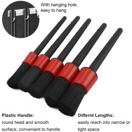 10 Pieces Car Detail Brush Set, Car Cleaning Brush Automotive Detail Cleaning Brushes Fiber Auto Car Detailing Brush for