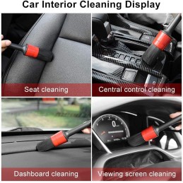 10 Pieces Car Detail Brush Set, Car Cleaning Brush Automotive Detail Cleaning Brushes Fiber Auto Car Detailing Brush for